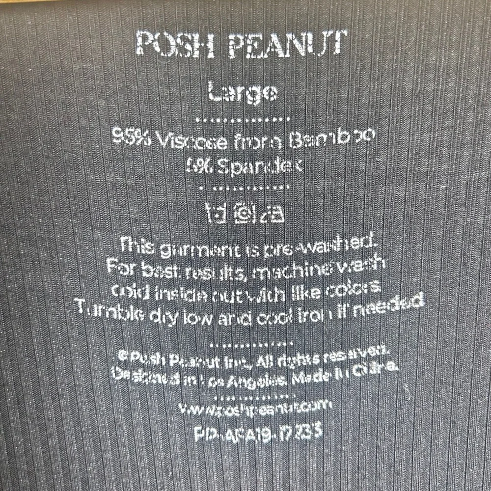 Posh Peanut Long Sleeve Ribbed Henley Nightgown Size‎ Large Maternity Loungewear